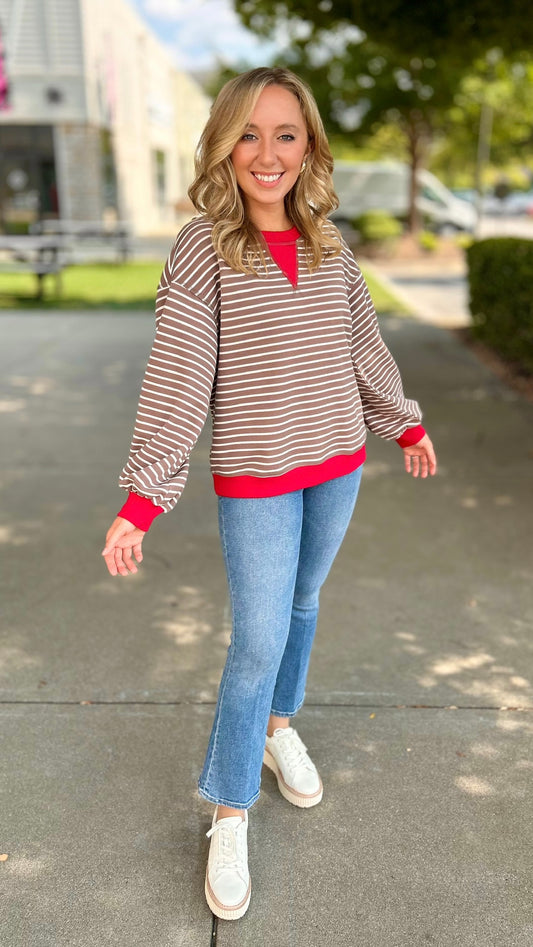 Striped Mocha Sweater