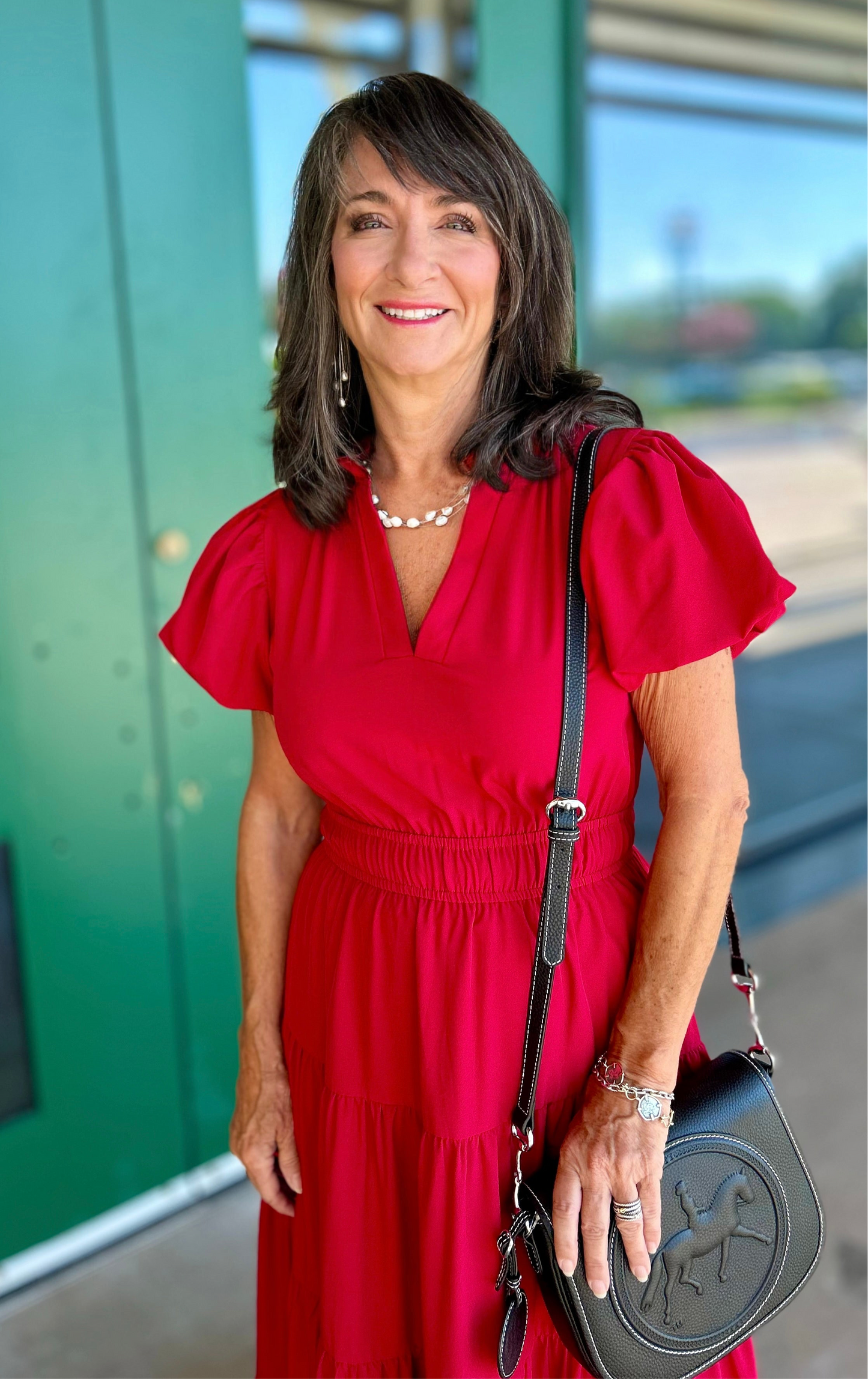 Classic Covington Maxi Dress - Crimson Red