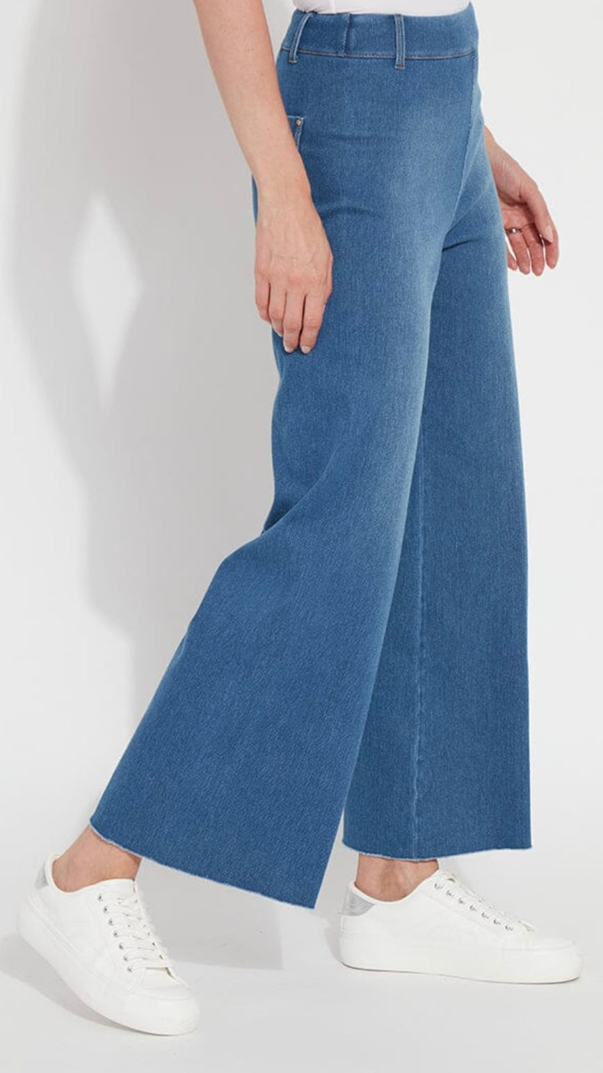 Erin Wide Leg Jegging - Mid Wash