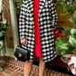 Chic Chicago Button Up Coat - Black & White