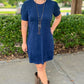 Another Love Faux Suede Dress - Eclipse