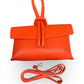 Loop Wristlet Leather Bag - Orange