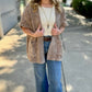 Mocha Soft Knit Short Sleeve Cardigan