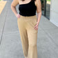 Terrific Textured Wide Leg Pant - Taupe