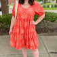 Uncle Frank Tangerine Bandera Dress