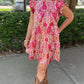 Precious Paisley Tiered Rust Dress