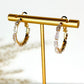 Everyday Huggie Hoop Earrings - Gold / Clear
