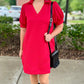 Little Red Quilted Dress