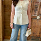 Elegant Ellie Vest - Cream