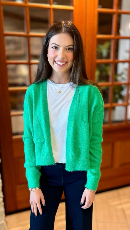 Cozy Cardigan - Kelly Green