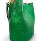 German Fuentes Leather Bucket Bag - Green