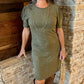 Another Love Faux Suede Dress - Vineyard