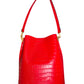 German Fuentes Leather Bucket Bag - Red