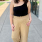 Terrific Textured Wide Leg Pant - Taupe