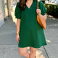 Little Hunter Green Quilted Dress