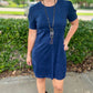 Another Love Faux Suede Dress - Eclipse