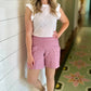 Ivy Jane Lilac Linen Slouch Pocket Short