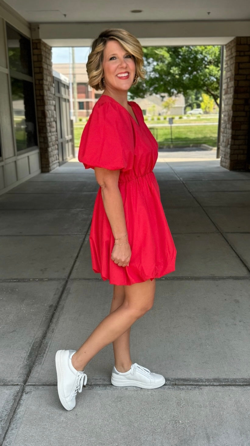 Little Red Bubble Dress