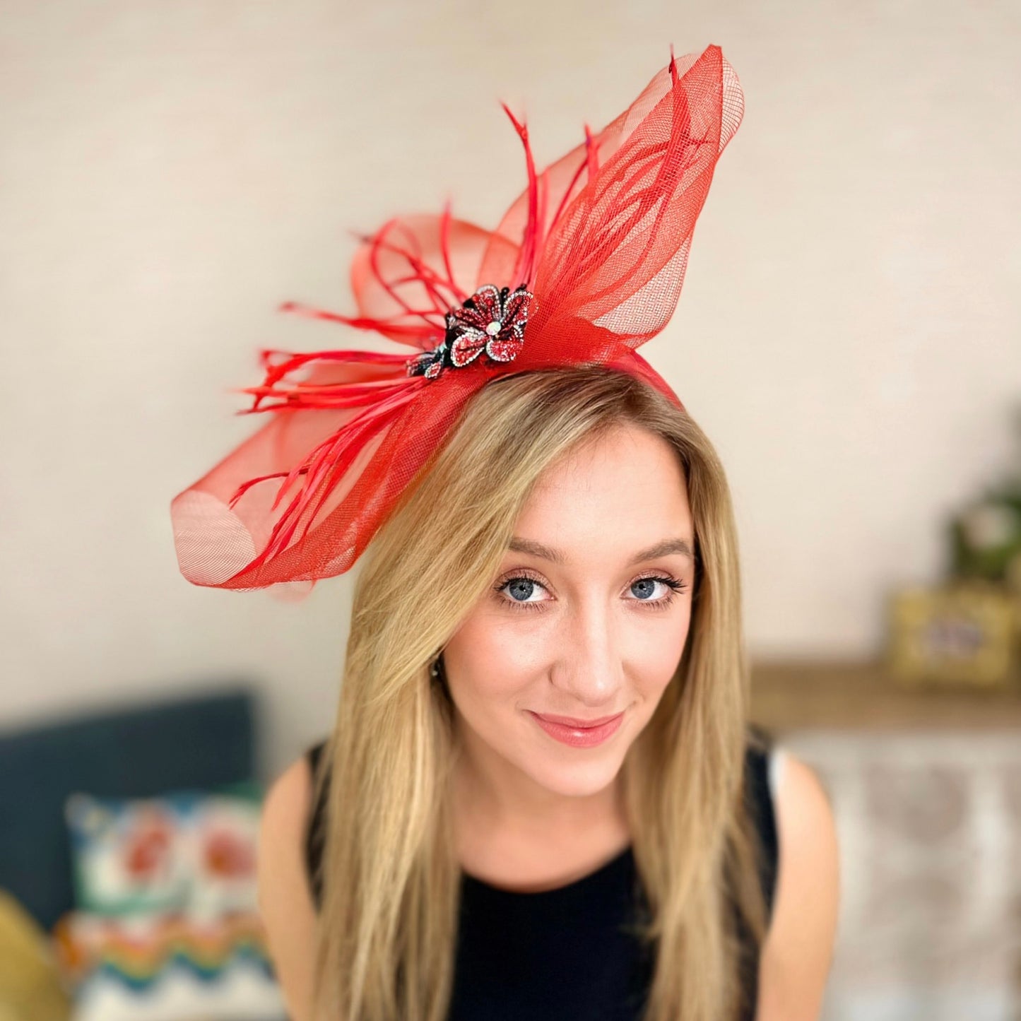 Dazzling Red Fascinator