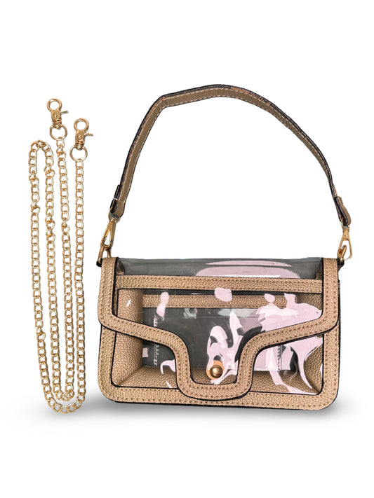 Clear & Gold Arena Bag - Chloe