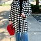 Chic Chicago Button Up Coat - Black & White