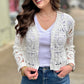 Camila Cropped Crochet Cardigan - Off White