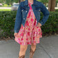 Precious Paisley Tiered Rust Dress