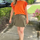 Flutter Sleeve Sweater Top - Orange