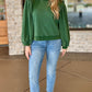 Balloon Sleeve Sweater - Matcha Green