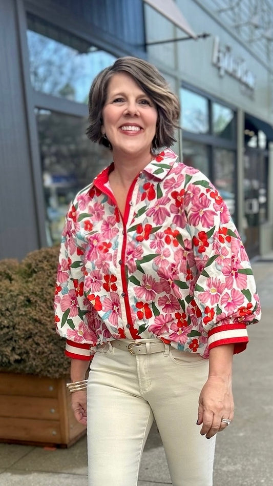 Fiona Floral  Blouse