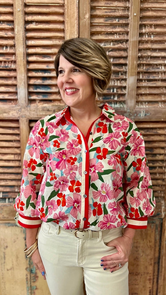 Fiona Floral  Blouse